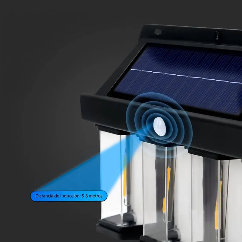 Foco Solar con Sensor 4 Ampolletas SolarSense