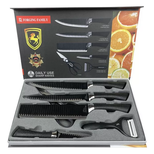 Set Cuchillos Premium De Cocina 6 piezas KitchenMaster